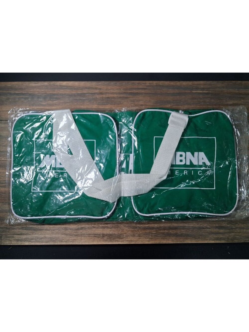 Vintage NASCAR MBNA America Duffle Bag Green Racing Gym Travel Luggage Carry On